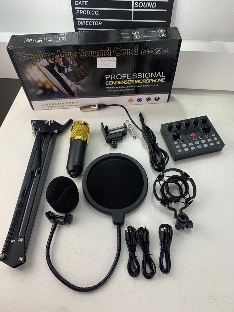 Kit de Microphone à Condensateur BM800 avec Carte Son V8s – طقم ميكروفون إحترافي مع جهاز تعديل الصوت