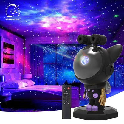 Bulldog Astronaute Projecteur Lampe Nébuleuses Espace Lumières V2
