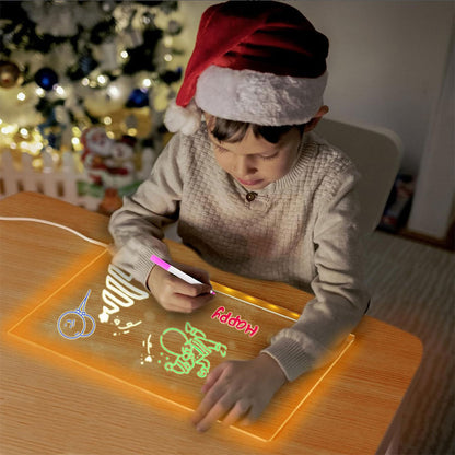 Tableau à Dessin LED coloré avec 7 stylos 40x30cm – لوحة مضيئة للرسم والتلوين