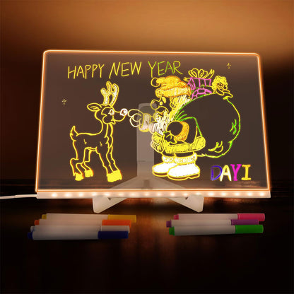 Tableau à Dessin LED coloré avec 7 stylos 40x30cm – لوحة مضيئة للرسم والتلوين