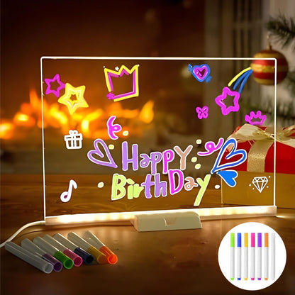 Tableau à Dessin LED coloré avec 7 stylos 40x30cm – لوحة مضيئة للرسم والتلوين تنزوت