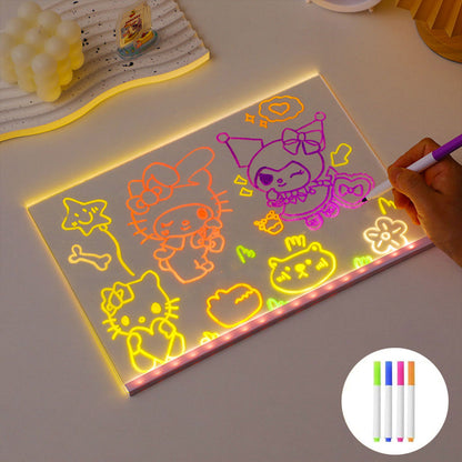 Tableau à Dessin LED coloré avec 4 stylos 30x20cm – لوحة مضيئة للرسم والتلوين تنزوت