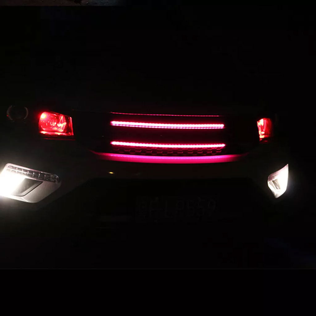 Bande lumineuse LED RGB pour Grille de Voiture 60cm 2PCs