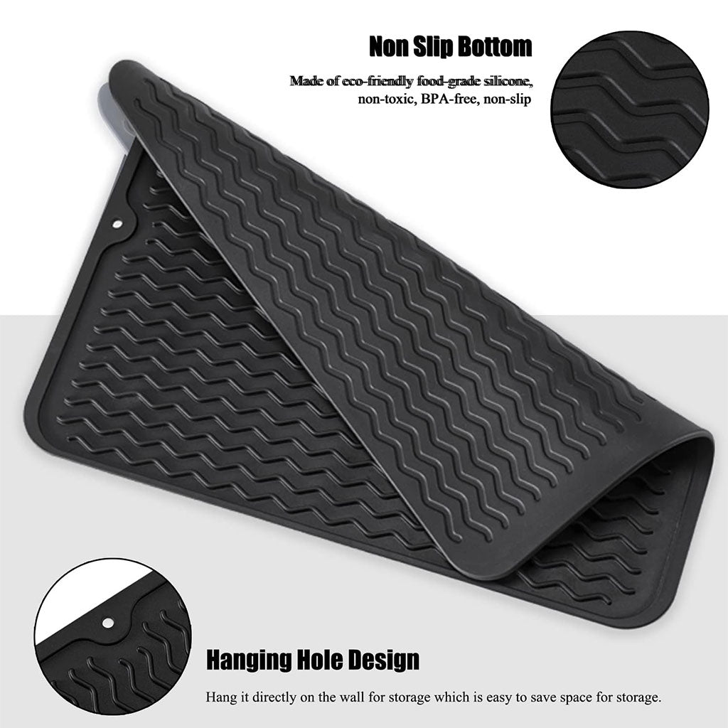 Tapis de Séchage en Silicone Souple et Flexible pour Cuisine – بساط تقطير الأواني