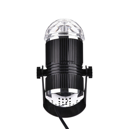 Projecteur boule cristal Rotative à Commande Vocale, Laser RVB LED 220V