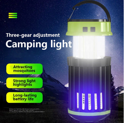 lampe anti-moustiques rechargeable de camping 3en1 à énergie solaire IP65