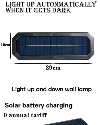 PACK X 2 Lampes Solaires Murales 8LED avec Détection de Mouvement Auto 2Pcs