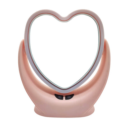 Miroir de maquillage à ventilateur LED 3in1 avec lumière miroir multifonctionnel