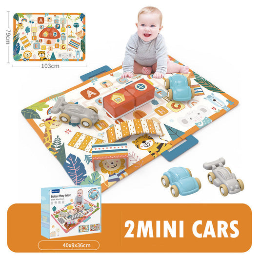 Tapis d’eveil circuit jungle avec 2 voiturettes 103 cm x 79 cm تنزوت