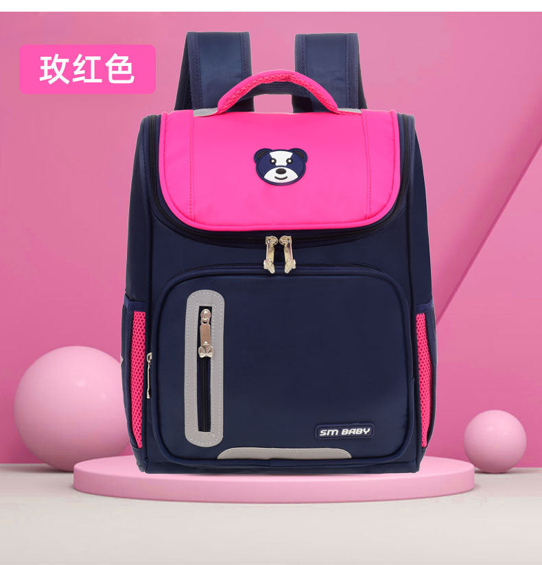 Sac à Dos orthopédique d’école primaire pour Enfant Garçon et Fille Étanche – Rose