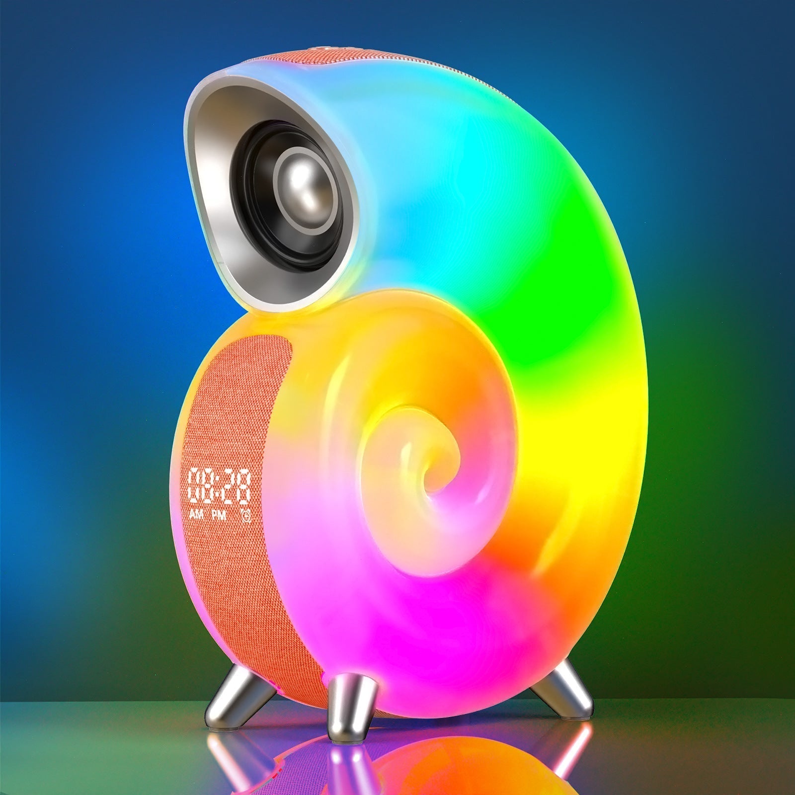 Lampe de Table avec Haut-parleur Bluetooth RGB – مكبر صوت ومنبه على شكل محارة تنزوت