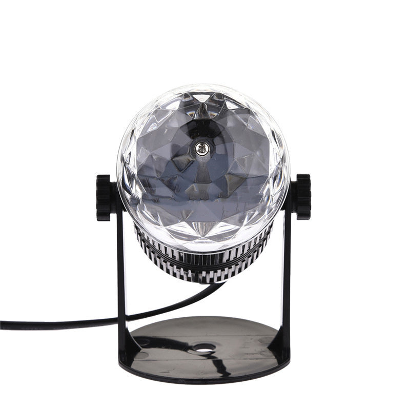 Projecteur boule cristal Rotative à Commande Vocale, Laser RVB LED 220V