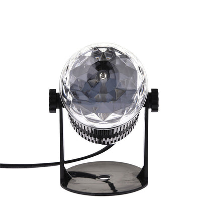 Projecteur boule cristal Rotative à Commande Vocale, Laser RVB LED 220V