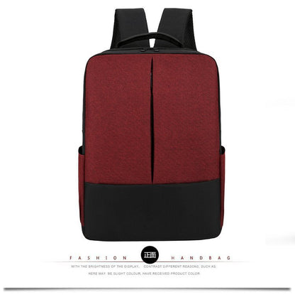 Sac à Dos Multifonctionnel 3Pcs Sortie USB Emplacement PC Portable Tissu Oxford - Grenat