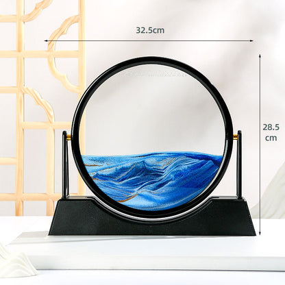 Sablier 3D Avec Support pour la décoration de la maison, sable de mer profonde, art créatif, décoration de bureau, décoration de chambre, cadeau