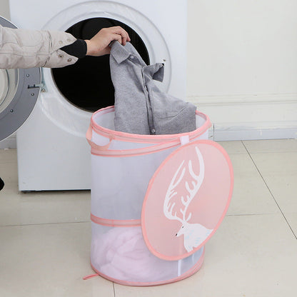 Panier à vêtements sales Pliable avec couvercle تنزوت