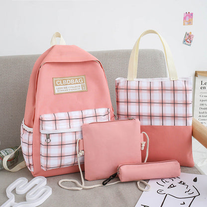 Ensemble scolaire CLBD Bag 4 en 1 sac à dos, sac, trousse , trousse à crayons - Rose