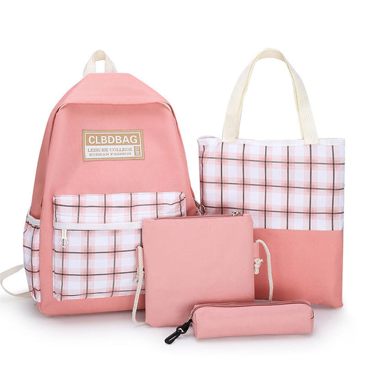 Ensemble scolaire CLBD Bag 4 en 1 sac à dos, sac, trousse , trousse à crayons - Rose تنزوت