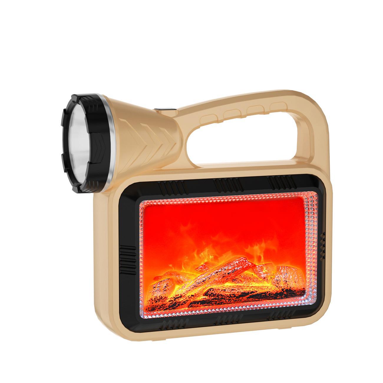 lampe de camping solaire LED à flamme d'atmosphère multifonction charge USB et Power-bank