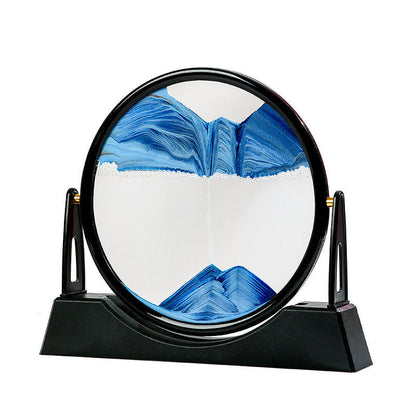 Sablier 3D Avec Support pour la décoration de la maison, sable de mer profonde, art créatif, décoration de bureau, décoration de chambre, cadeau