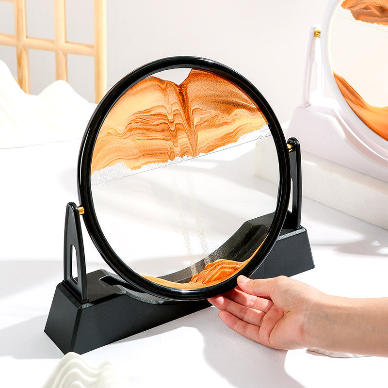 Sablier 3D Avec Support pour la décoration de la maison, sable de mer profonde, art créatif, décoration de bureau, décoration de chambre, cadeau تنزوت