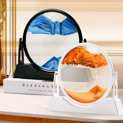 Sablier 3D Avec Support pour la décoration de la maison, sable de mer profonde, art créatif, décoration de bureau, décoration de chambre, cadeau