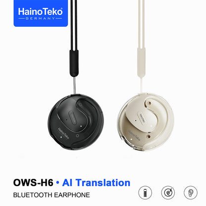 Écouteurs Bluetooth haute résolution Haino Teko OWS-H6 avec traduction IA – سماعات لاسلكية بخاصية الترجمة الفورية