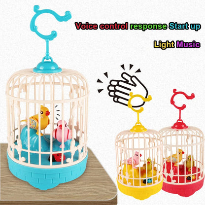 Cage à oiseaux Jouet éducatif d'enregistrement vocal avec de la musique et de la lumière - لعبة قفص عصافير لطيفة تعليمية للتسجيل صوتي مع الموسيقى والضوء تنزوت