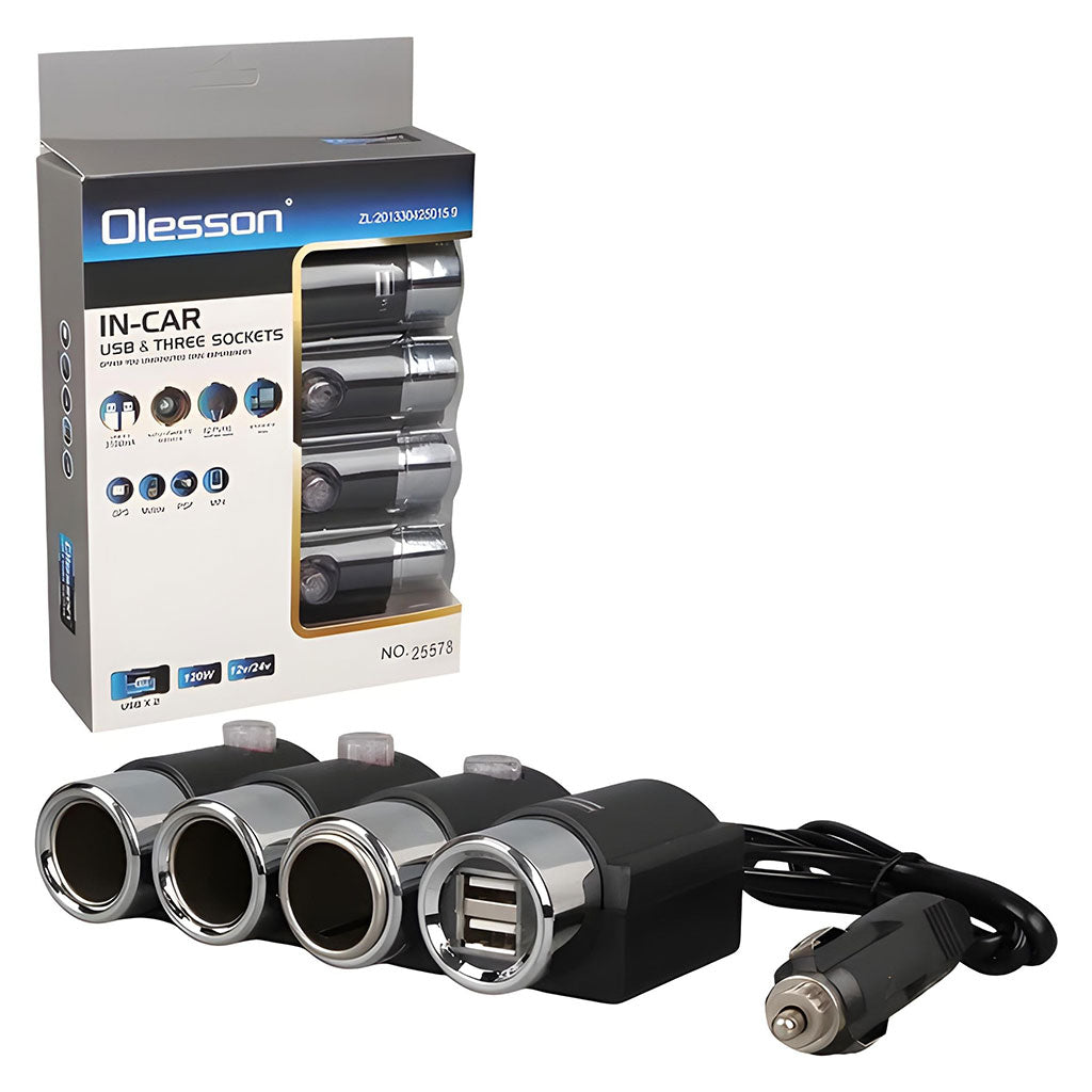 Olesson Extension allume cig-are OEM avec 2 ports charge rapide