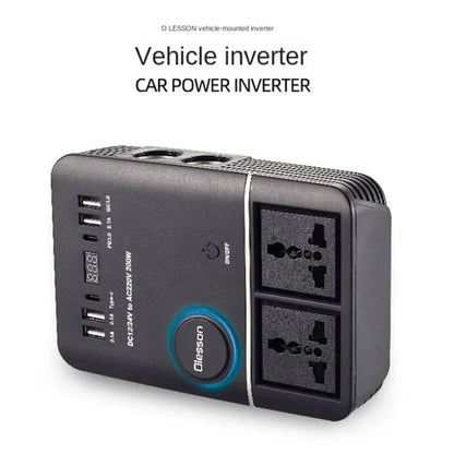 Onduleur de voiture USB Type-C Olesson 1661 220V/200W – محول التيار الكهربائي في السيارة