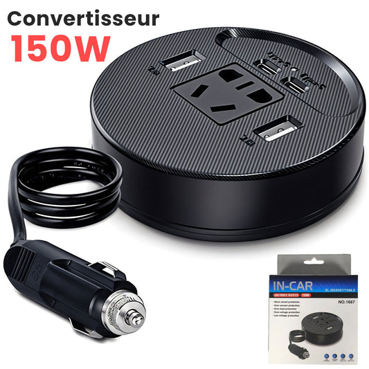 Olesson Convertisseur de courant pour voiture 150W – جهاز شحن في السيارة - تنزوت