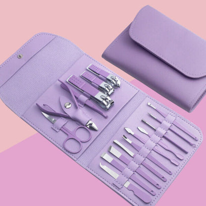 Kit coupe-ongles professionnel 16en1 en acier inoxydable – طقم العناية بالأظافر