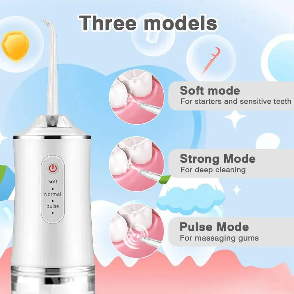 Hydropulseur dentaire électrique sans fil Rechargeable par USB – جهاز تنظيف الأسنان
