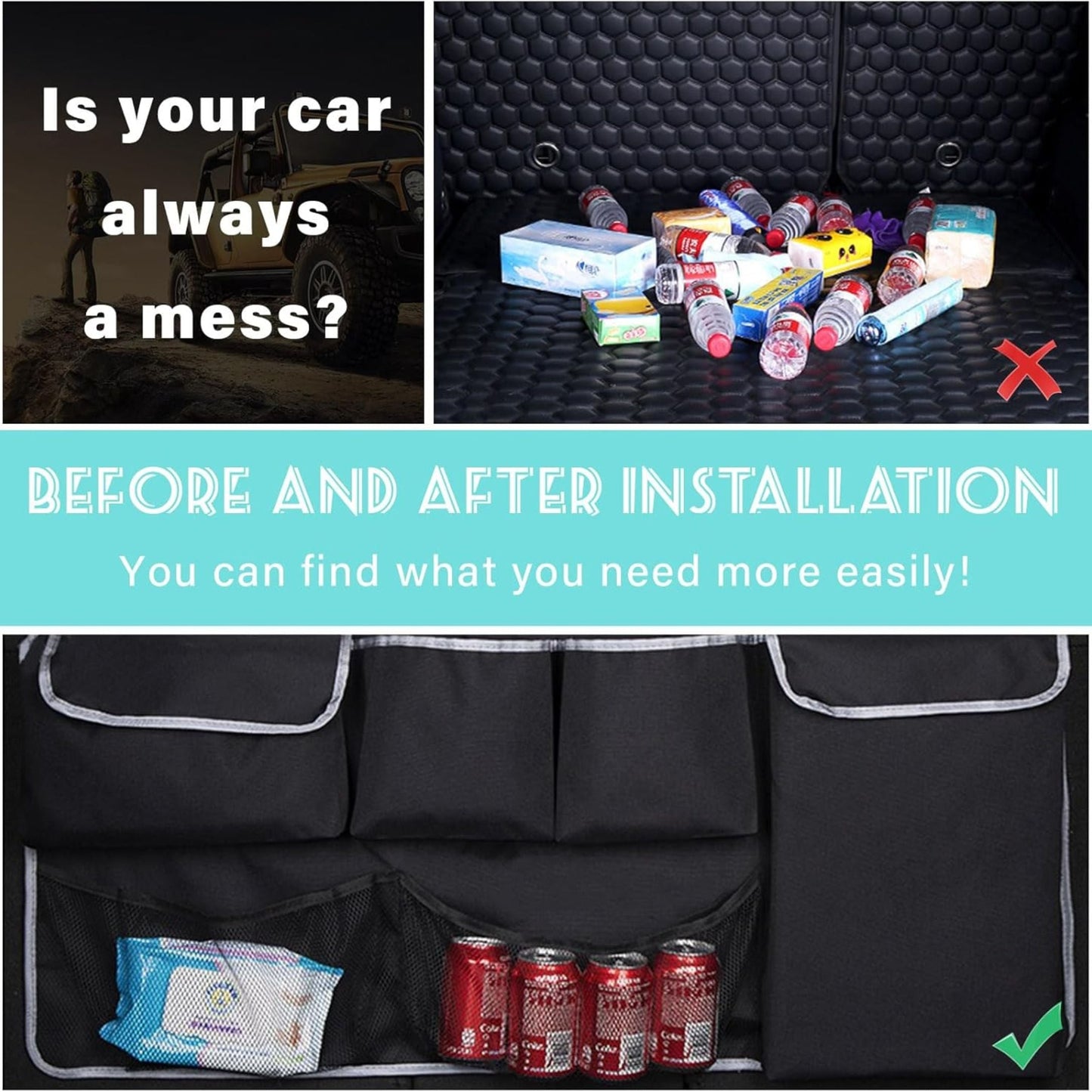 Sac de Rangement pour Coffre de Voiture – منظم صندوق السيارة