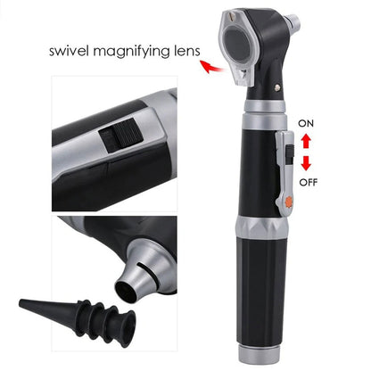Otoscope 3X avec LED loupe de contrôle d’oreille portable avec 8 capuchons – جهاز فحص الأذن