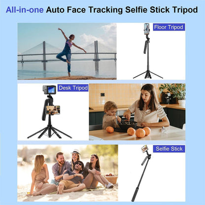 Trépied perche à selfie PLOKAMA avec deux lumières LED et télécommande sans fil 4en1 – حامل هاتف وعصى سيلفي قابل للتمدد مع إضاءة مدمجة