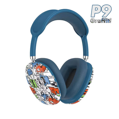 P9 Graffiti Casque Bluetooth Sans Fil V5.0 - تنزوت