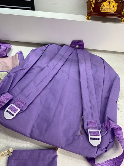 Ensemble de sacs d’école Kawai pour adolescents 5Pcs Guiyu V2 Mauve – محفظة 5 قطع كاواي بنفسجي