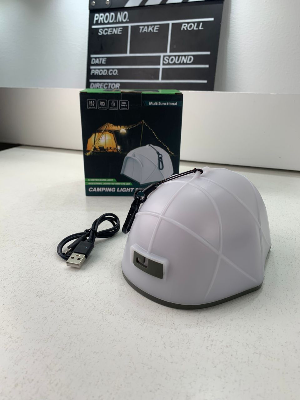 Guirlande lumineuse LED en forme de tente portable rechargeable pour camping – مصباح تخييم على شكل خيمة