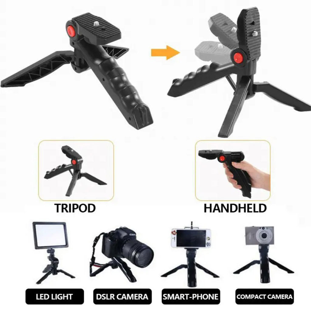 Kit d’enregistrement vidéo pour smartphone et appareil photo avec microphone à LED intégré – طقم تصورير إحترافي مع ميكروفون وإضاءة مدمجة