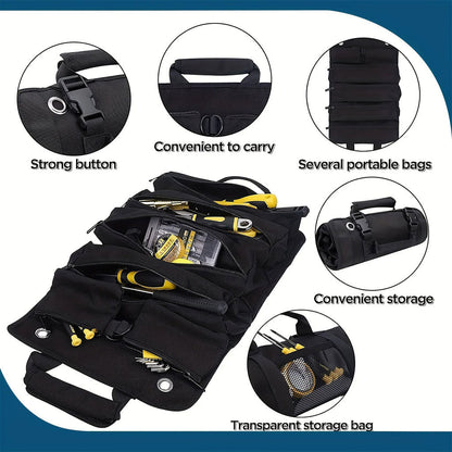 Sac à outils avec 5 poches de Grand Capacité pour Bricolage - حقيبة الأدوات المهنية