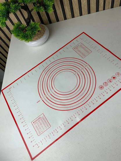 Tapis de pâtisserie en silicone avec graduations pour étaler la pâte – بساط تحضير الحلويات