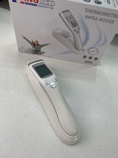 SWINGMED Thermomètre Infrarouge Frontal avec Support 3en1 – مقياس حراري مع حامل