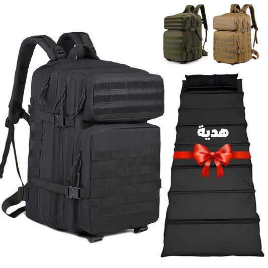 Sac à dos tactique 50L imperméable pour Randonnée , voyage, alpinisme, + Matelas pliable Cadeau تنزوت