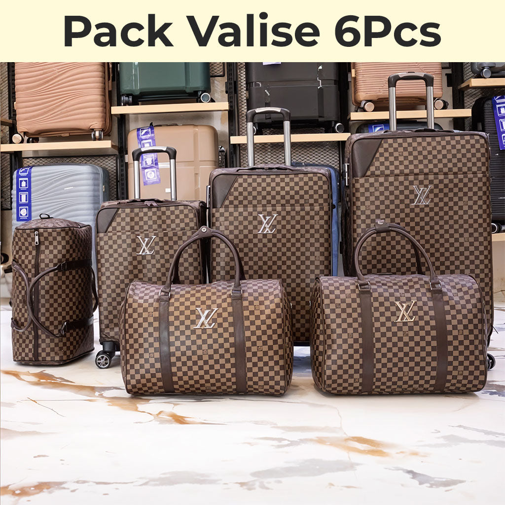 Pack de Valise 6Pcs de Haute Qualité Motif LV تنزوت