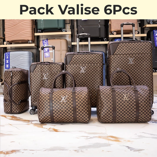 Pack de Valise 6Pcs de Haute Qualité Motif LV تنزوت
