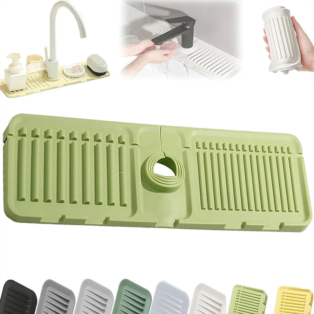 Pack Tapis de drainage avec pare-éclaboussures en silicone pour évier de cuisine