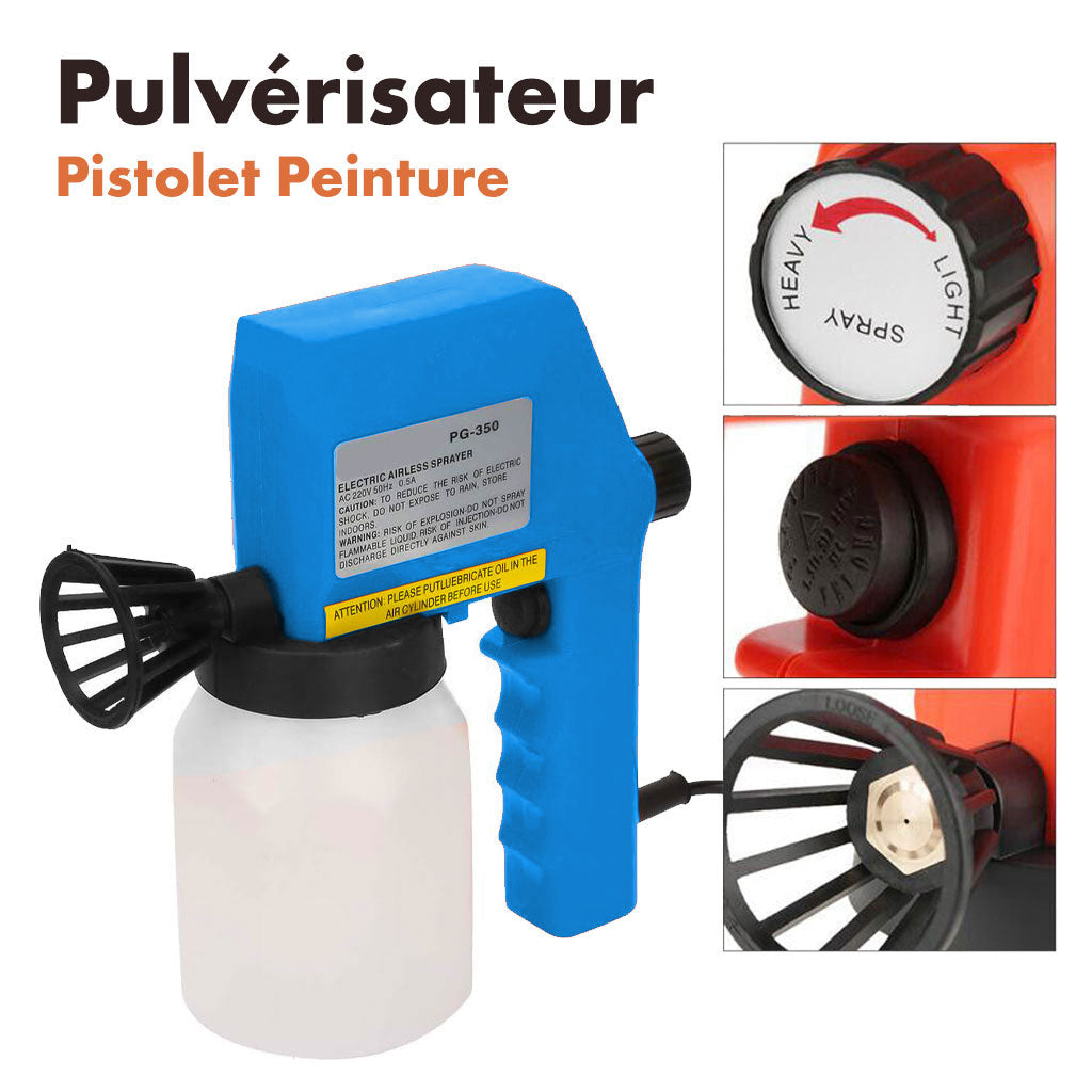 Pistolet de Peinture Pulvérisateur 600ml 0.8mm 75W تنزوت