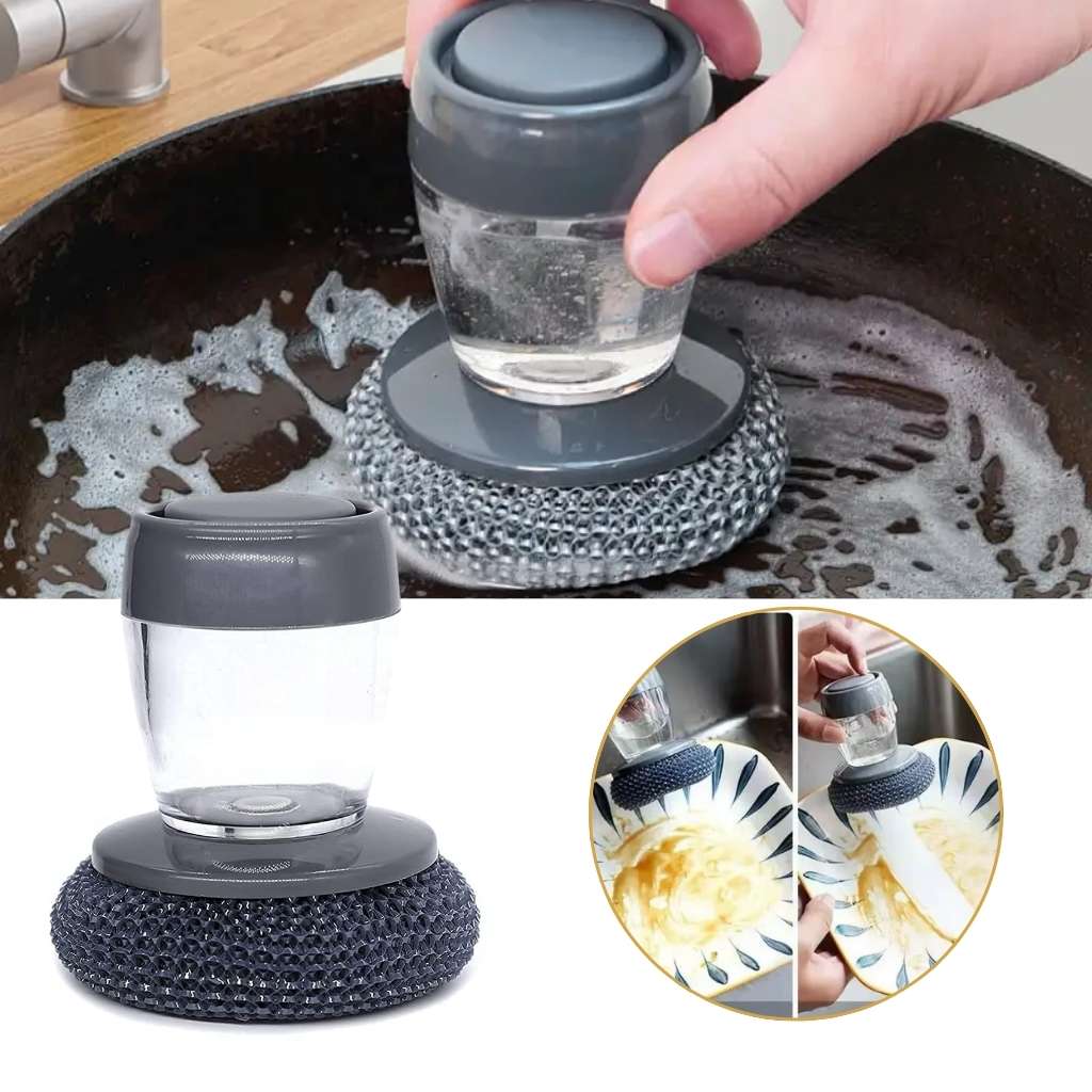 Brosse à Main avec Distributeur de Savon pour Cuisine – فرشاة يدوية بموزع صابون للمطبخ تنزوت