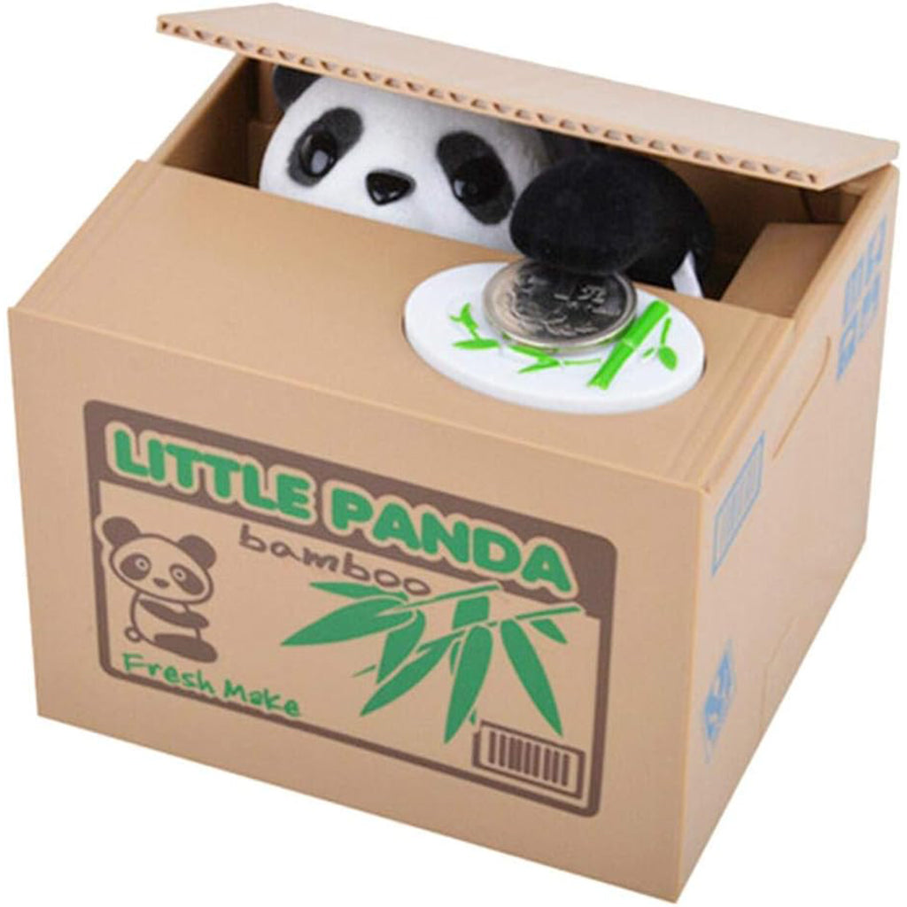 Tirelire automatique avec un mignon petit panda à l’intérieur